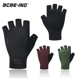 BCBE-ING Men Women Half Finger Cycling Gloves Anti Slip Shock PORON SBR Pad Outdoor Sports Bicycle Gloves Cycling Accessories