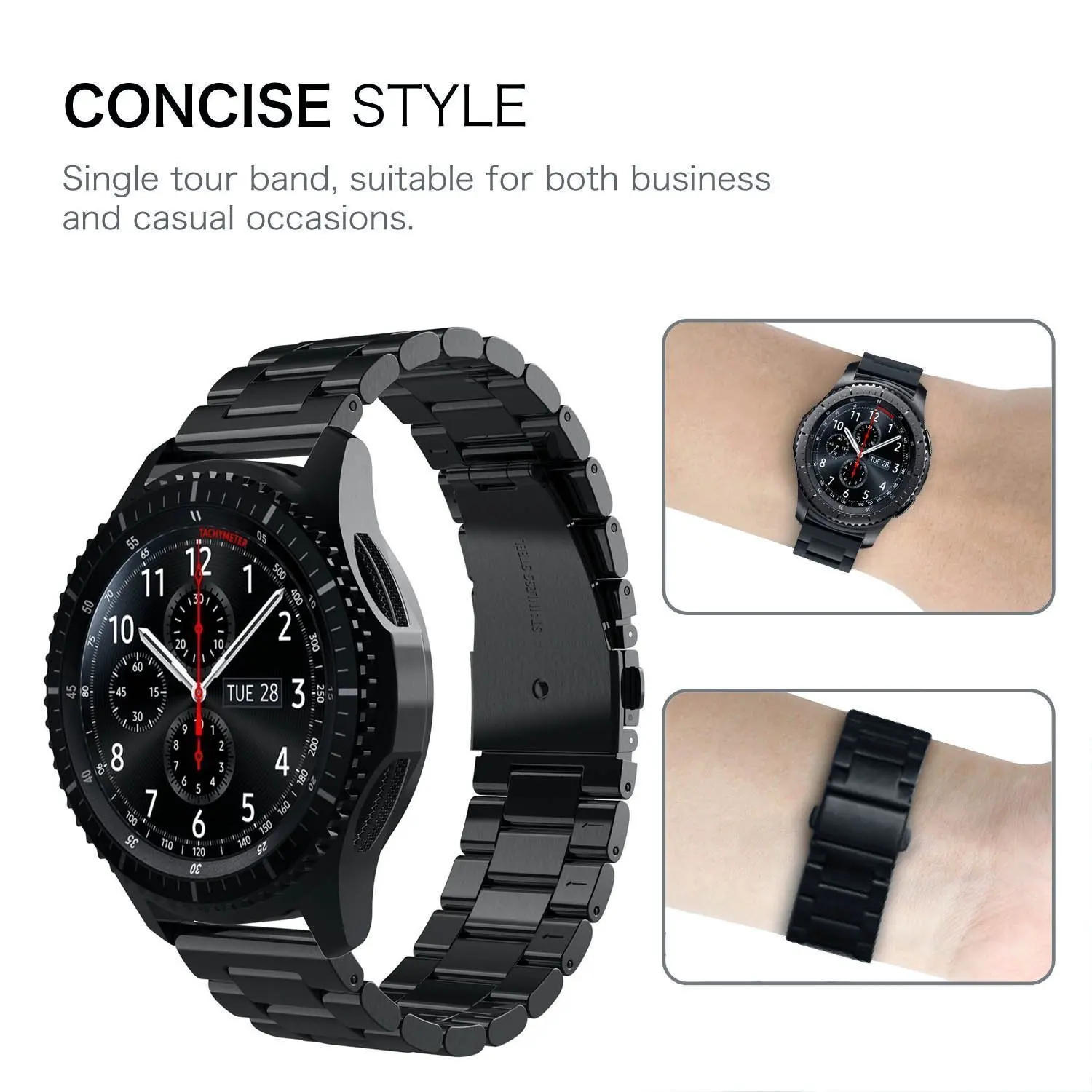 22mm 20mm 24mm Band for Samsung Galaxy Watch 6 5 4 44 47mm 5Pro 45mm 18mm metal Stainless Steel Strap for Huawei Watch 4Pro GT3