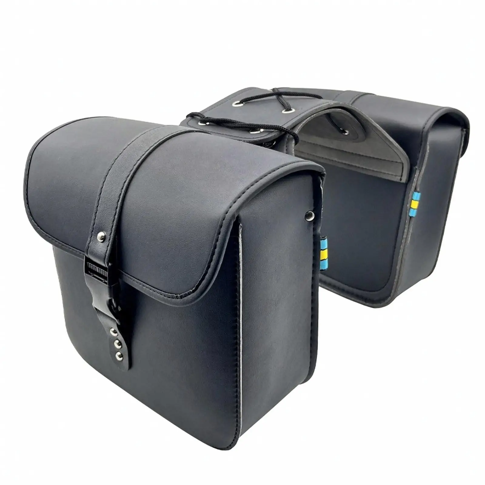 Motorcycle Side Bag Waterproof EVA Saddlebag with Flap Closure EVA Hard Side Saddlebag Wear-Resistant for Commuting, Touring