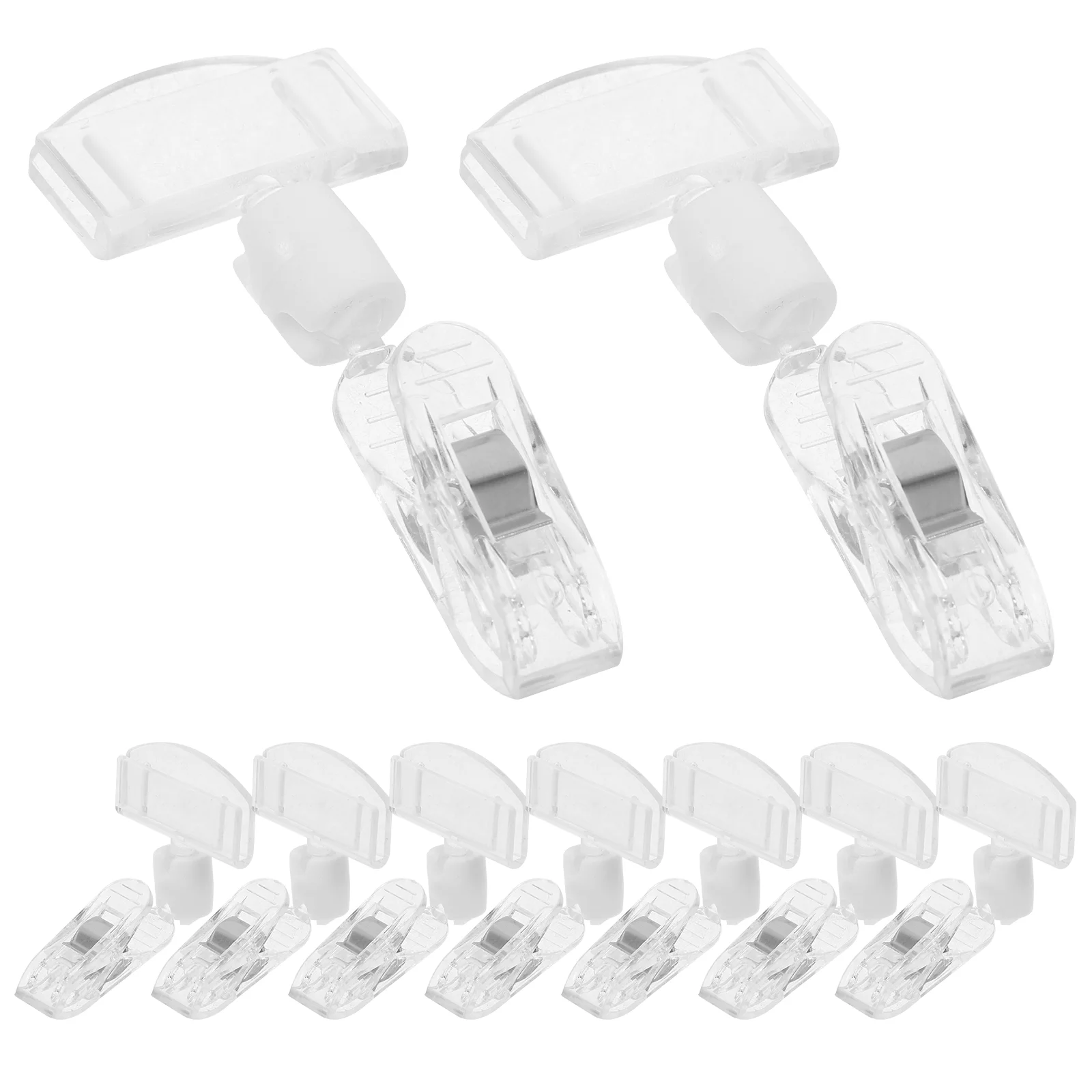 12 Pcs Pop Advertising Clip Price Tag Holder Labels Crystal Poster Clips Merchandise Display Abs Retail Store Supplies