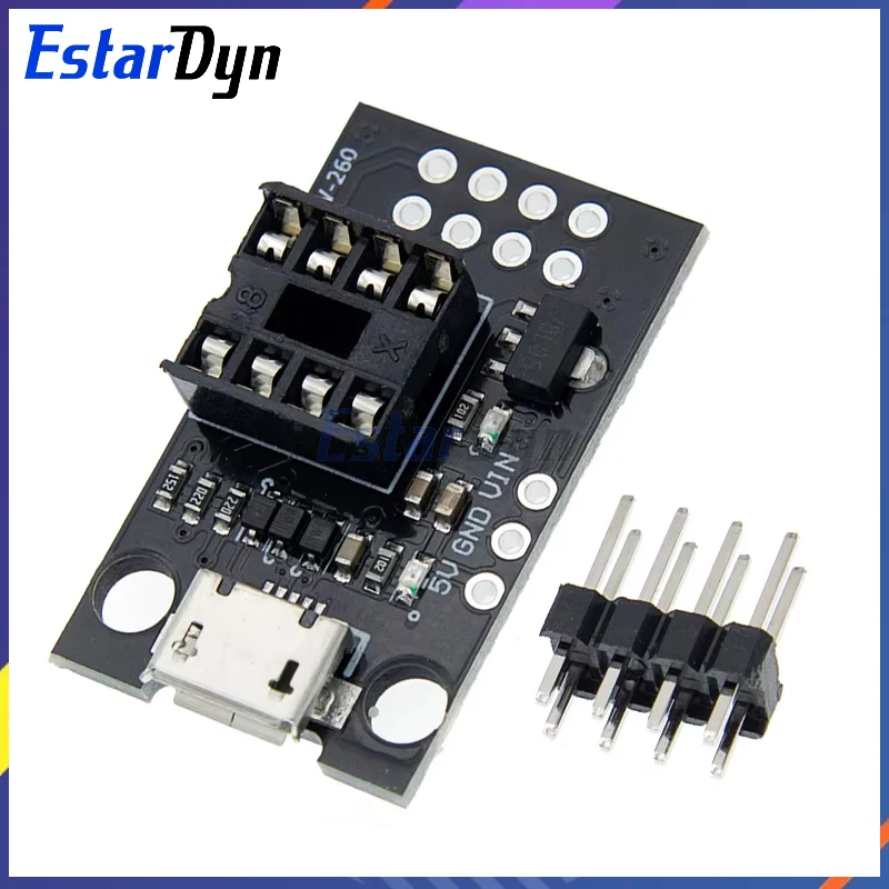 Estardyn ATtiny13A / ATtiny25 / ATtiny45 / ATtiny85 Pluggable ATTINY Development Programming Bare Board