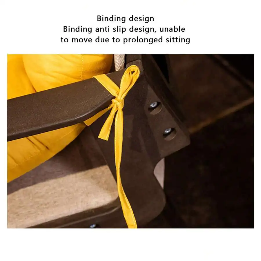 Durable Polyester Outdoor Cushion - Ergonomic Lumbar Support for Office/Camping/Patio