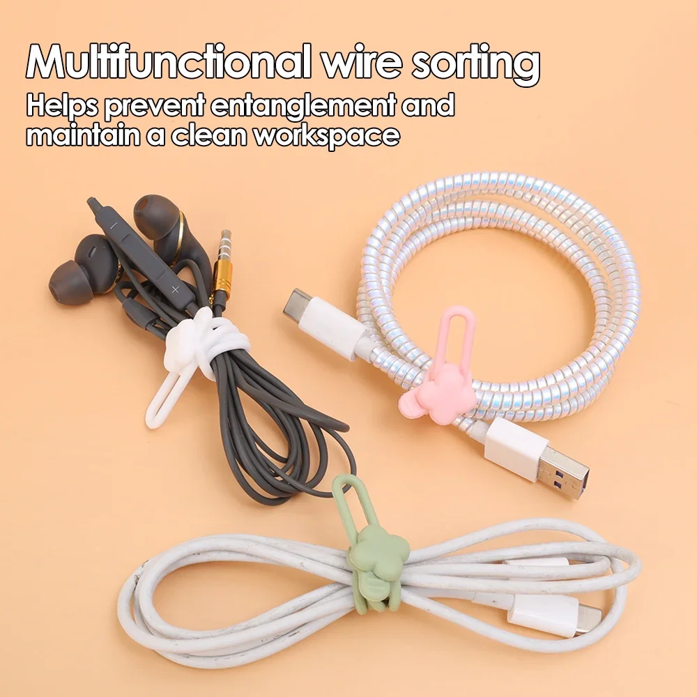 12-1 Stück Kabel Organizer Krawatten Clip Ladegerät Kabel Management Silikon Draht Manager Maus Kopfhörer halter Datenleitung Wickler Gurte