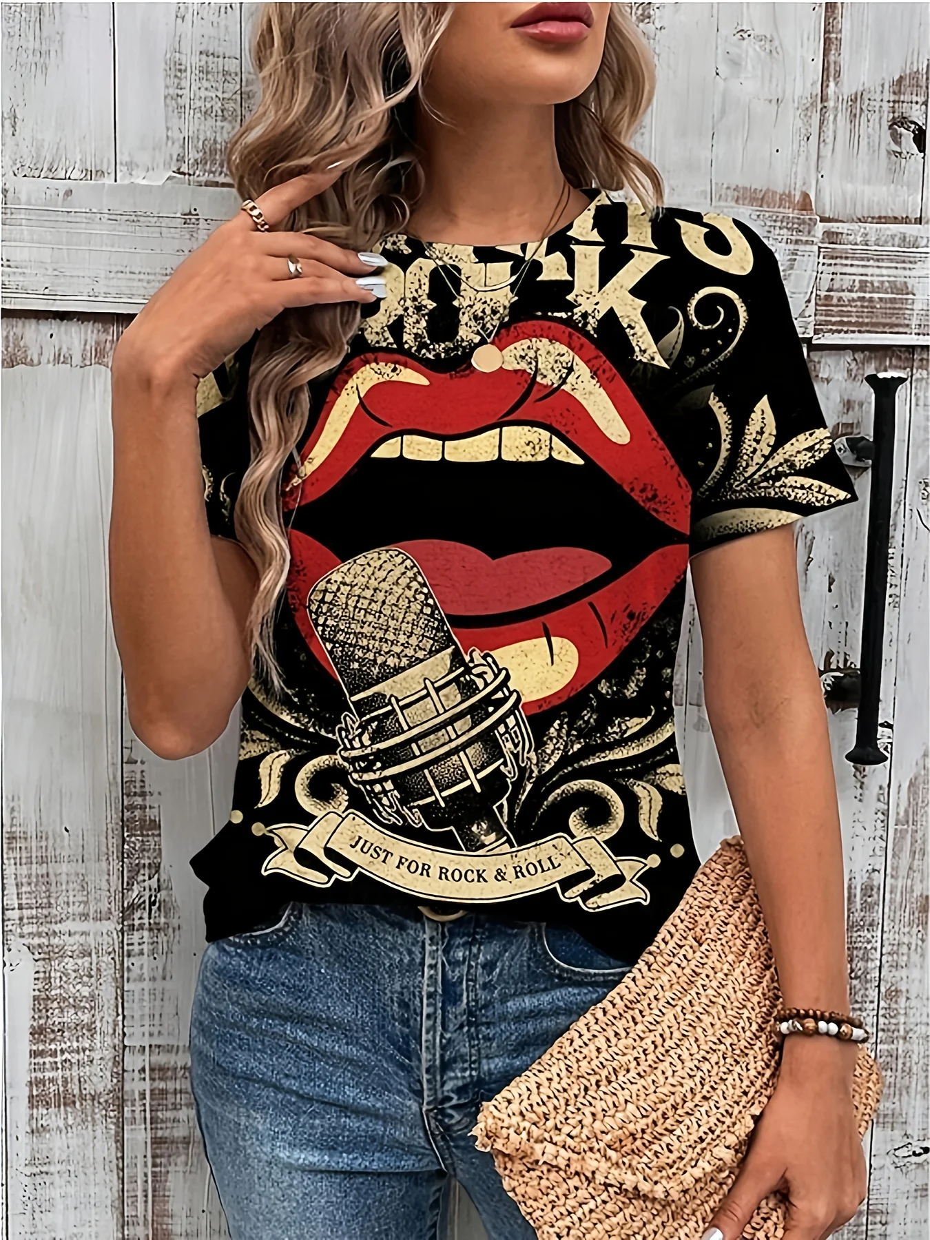 

Summer 2025 New Women Pattern Printed T-shirt Women Round Neck Fashion Women Sports and Leisure T-shirt Quick Drying Breathable
