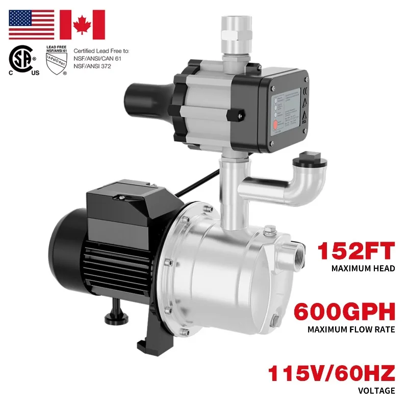 Lead Free Pressure Booster Pumps Stainless Steel Automatic Booster Pump for Water Pressure