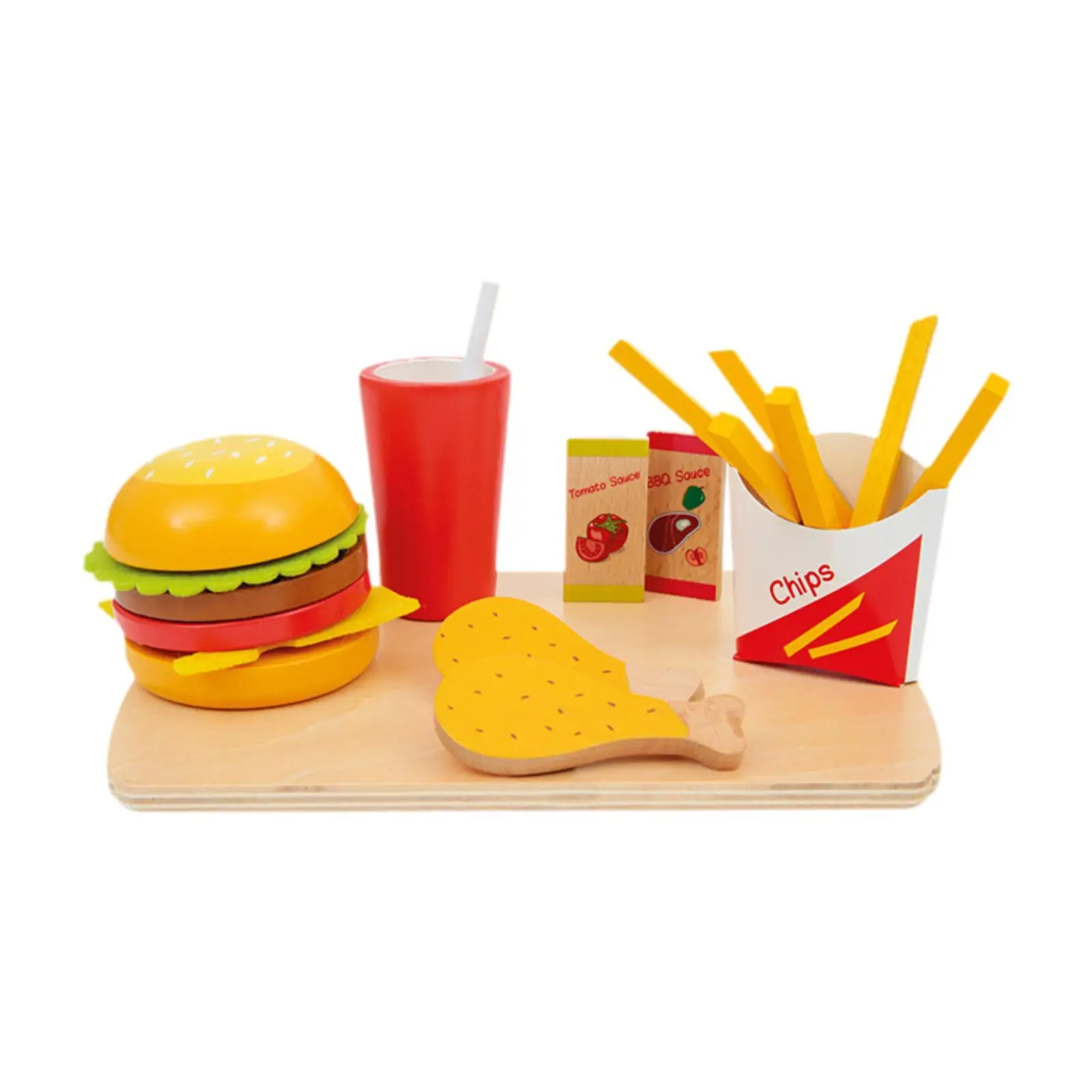 

Pretend Play Food Set Realistic Montessori for Children Boys Preschool