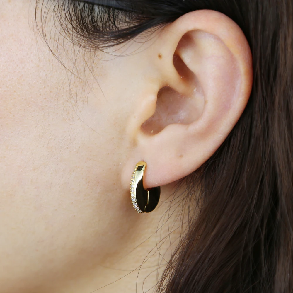 Simple Minimal Delicate Multi Piercing Girl Women Jewelry Geometric Round Shaped Mini Small Hoop Earring