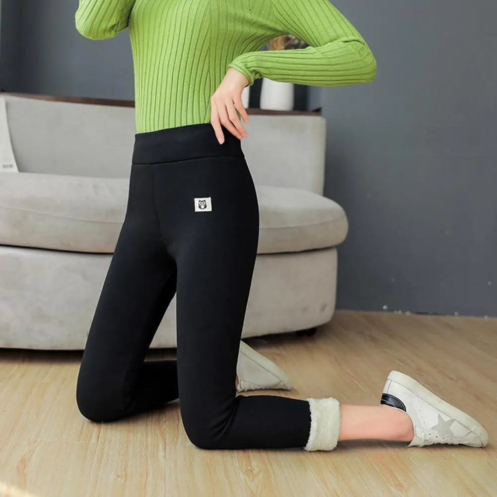 Frauen Vlies Leggings Frau dünn dicken Samt Fleece Leggins Herbst Winter warme Hosen Home Work Hose neu übergroß