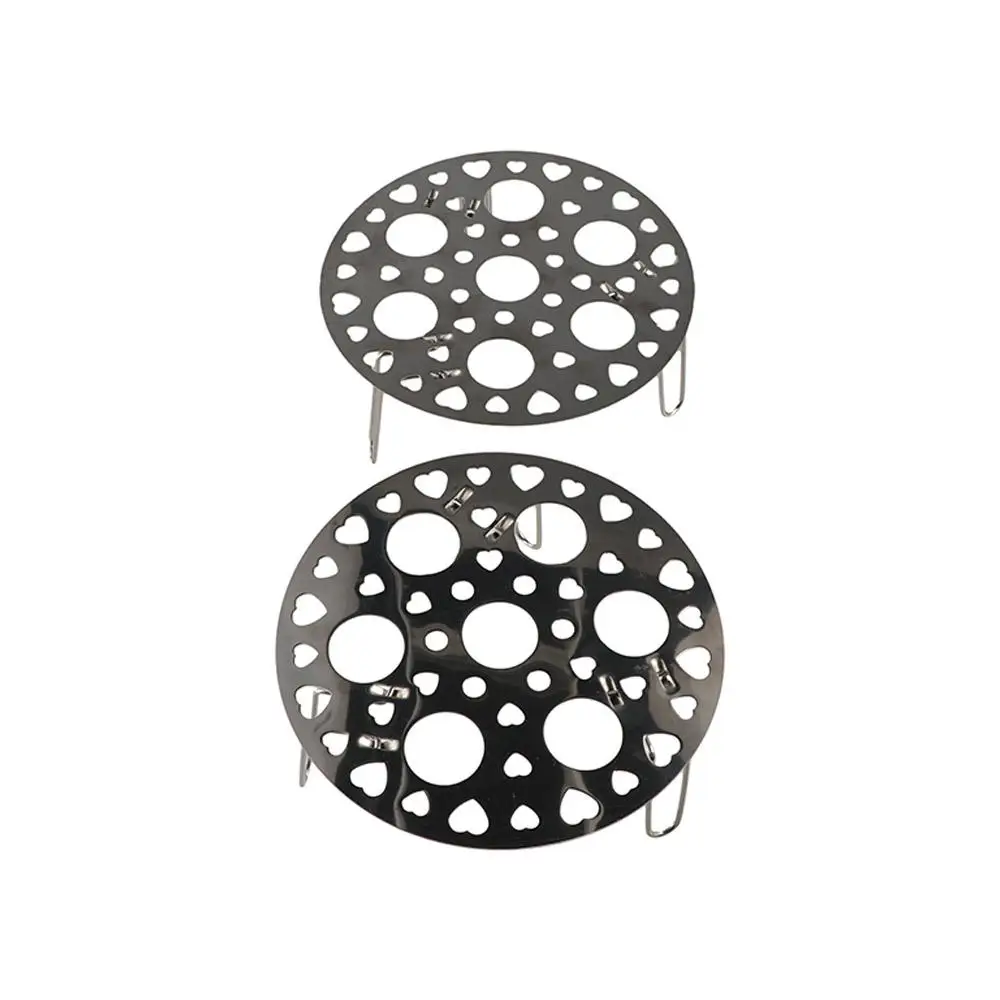 رف بيض على البخار من الفولاذ المقاوم للصدأ قابل للطي، سلة باخرة عالية القدم، سميكة ومتينة للمطبخ بالبخار على البيض #6