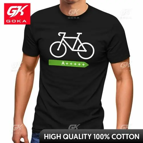 Men's T-Shirt Bicycle Cyclist Bike Environment Graphic T Shirts Mens Clothing New in Tops & Tees Cotton Women