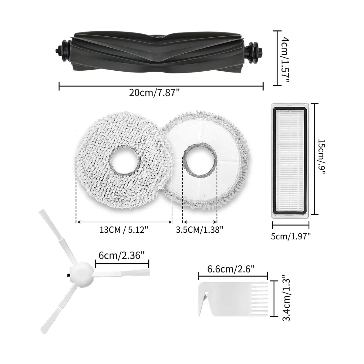 Accessories for Dreame L10S Ultra, L10 Ultra Robot Vacuum Cleaner with Main Brush HEPA Filter