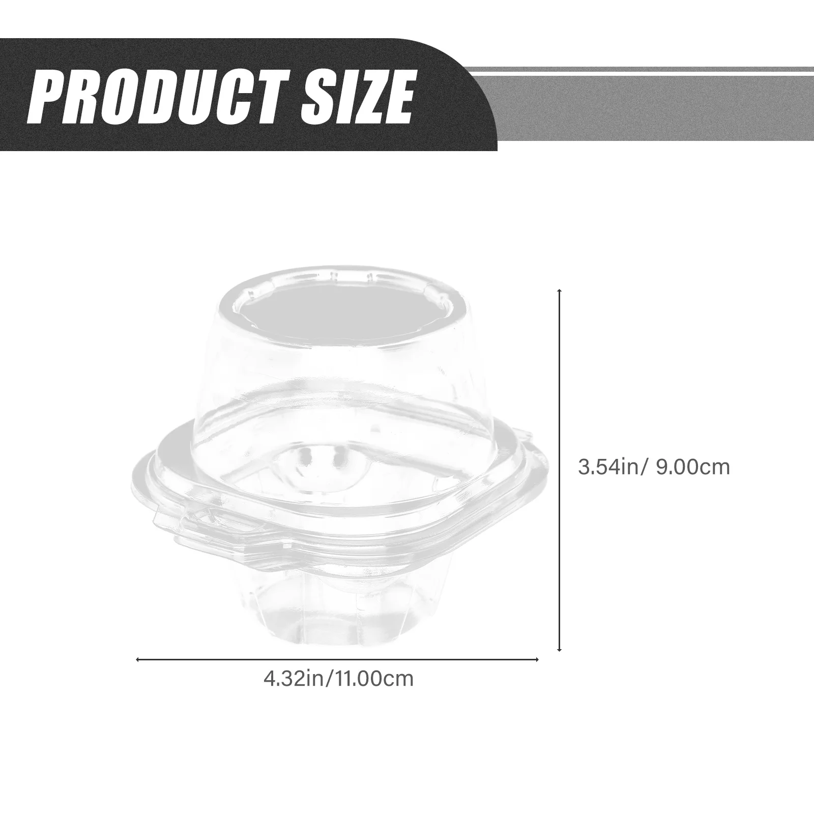 50Pcs Cake Boxes Plastic Dessert Packing Boxes Thick Cupcake Containers for Bakery Parties Weddings Cake Storage