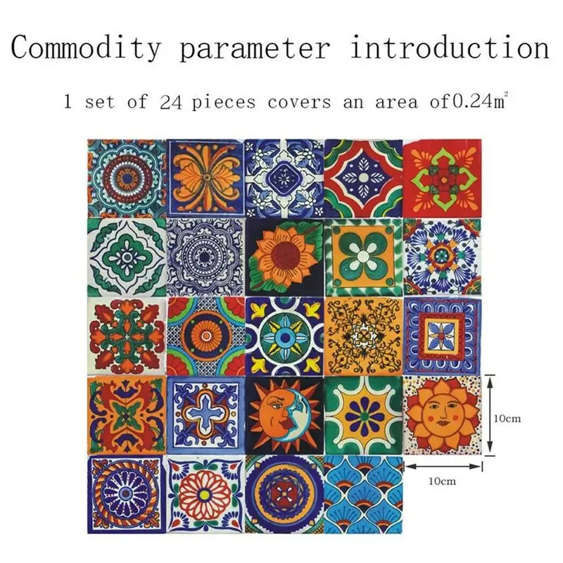 120PCS Self Adhesive Mosaic Brick Tile 3D Sticker Kitchen Bathroom Wall Stickers -10X10cm-A68E