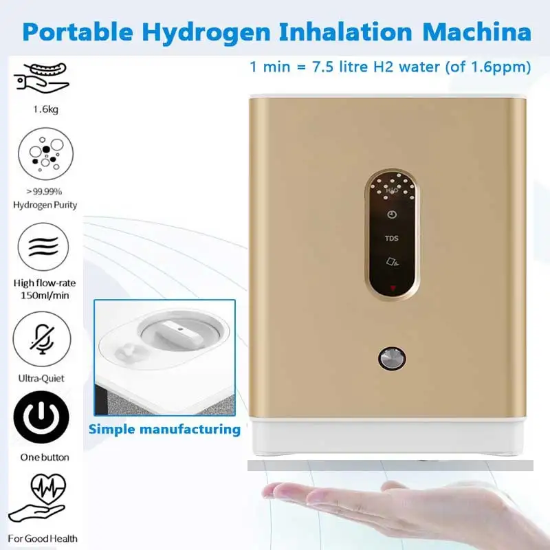 Portable Health Hydrogen Gas Inhalation  Water Electrolysis Generator Inhaler Machine