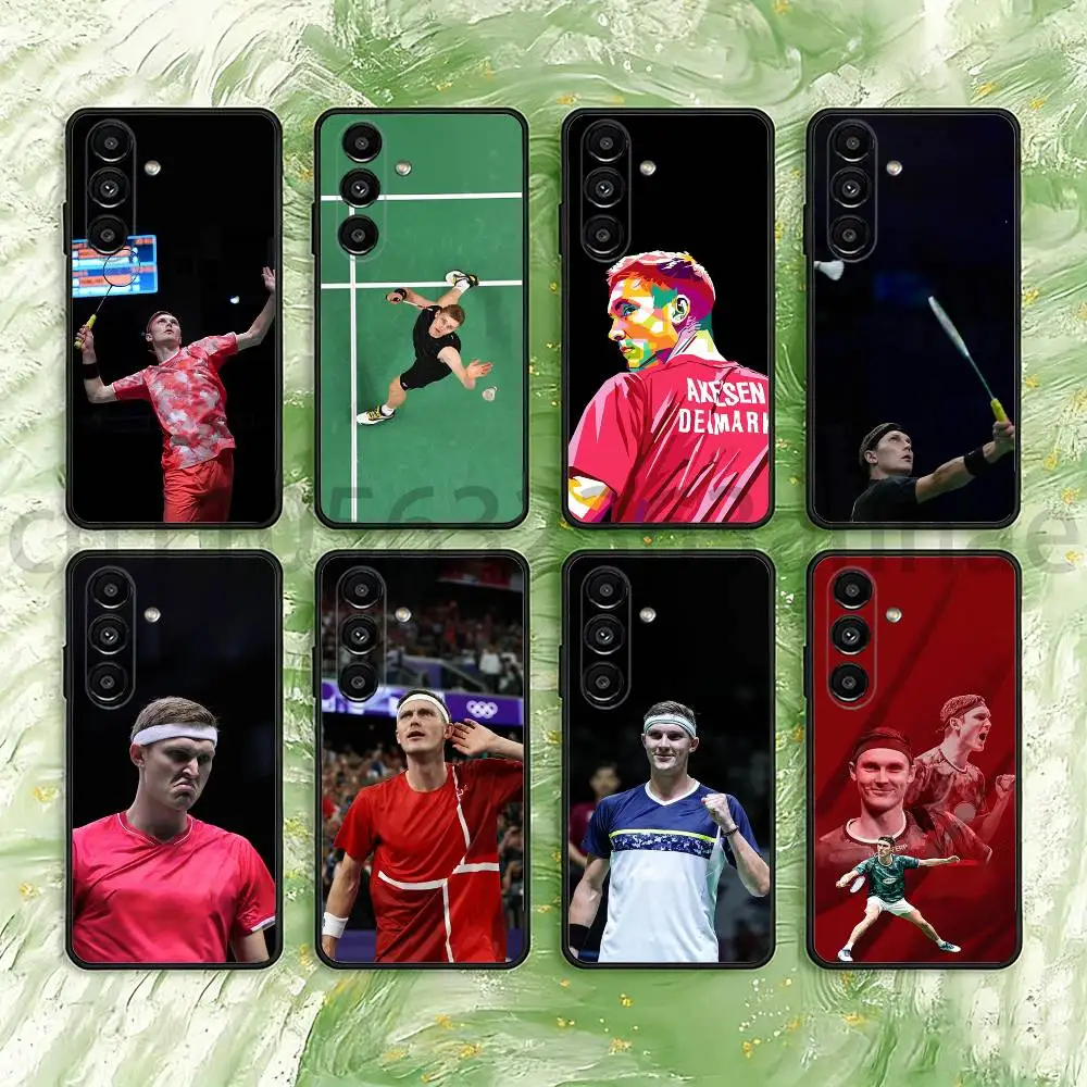 

V-Viktor Axelsen Phone Case For Samsung S25,24,21,22,23,S30,Ultra,S20,Plus,Fe,Lite,Note,S10,S9,Black Soft Shell