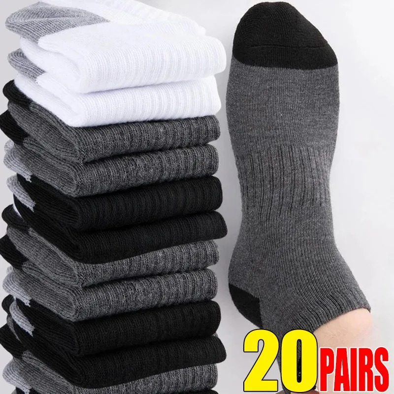 

1-20pairs Socks for Men Anti Slip Heel Breathable Cotton Sock Low Cut Sport Casual Socks Absorb Sweat All Seasons Outdoor