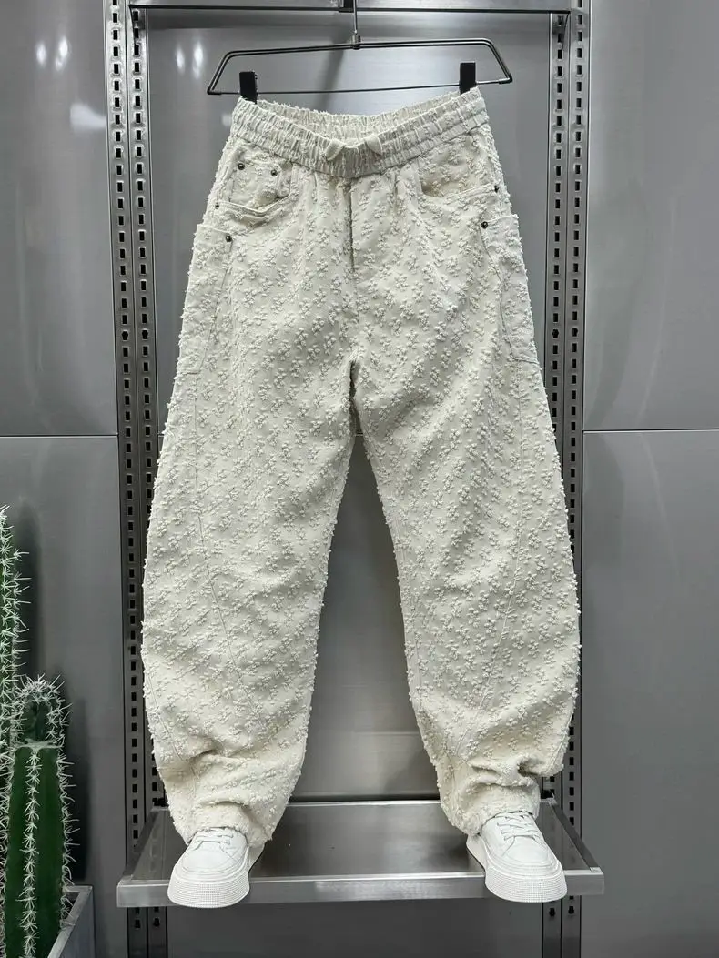 

Plus Size 150kg Trendy Wide-Leg Pants For Men Spring Slimming Cargo Straight-Leg Harem Pants Mens Clothing Korean Streetwear