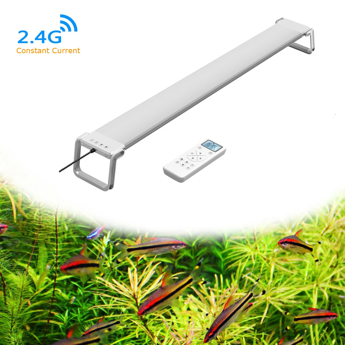 Aquarium LED Fish Tank Light Dimming WRGB 65W 120CM Marine Coral Reef LED Aquarium Light for Aquarium Plants