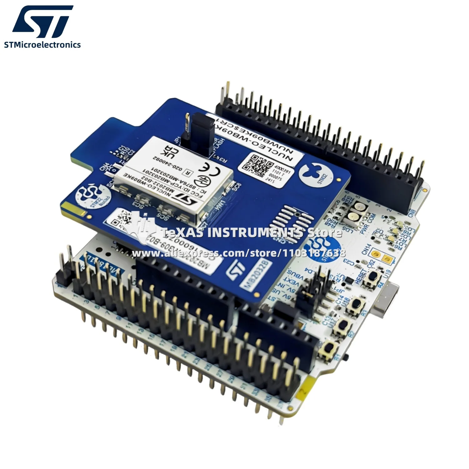 【TI الرسمي】لوحة تطوير NUCLEO-WB09KE STM32 Nucleo-64 مع STM32WB09KE MCU وSMPS، تدعم Arduino وST morpho