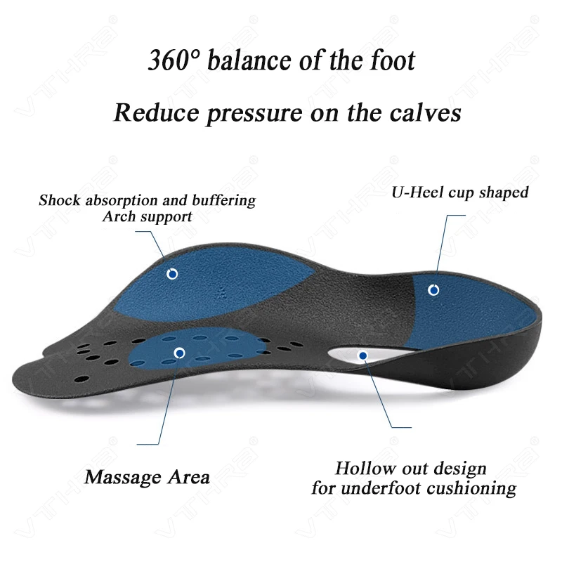 UPAKME Orthopedic Flat Feet Correction XO-Legs Orthotic Inserts for Heel Foot Pain Arch Support Shoes Insoles Cushions Man Woman