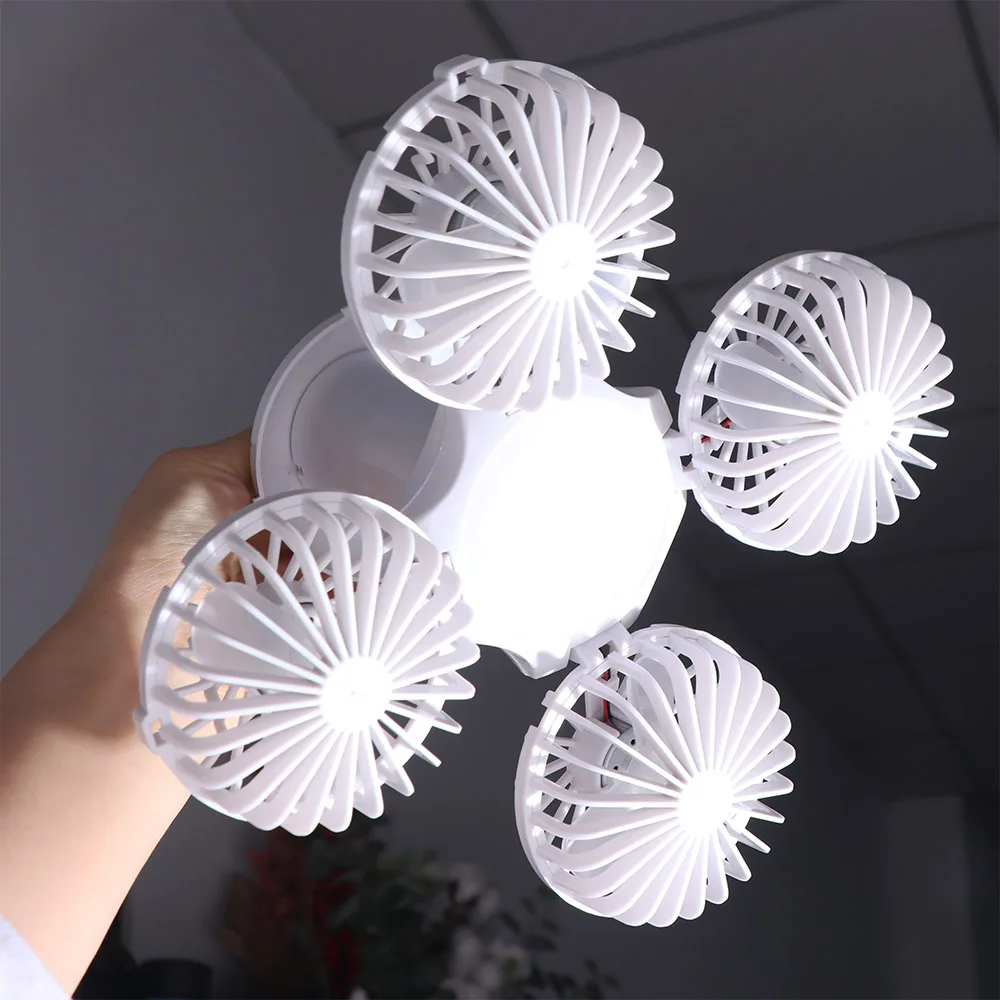 2 in 1 LED Ceiling Fan Light Wind Speed Adjustable with Remote Control Remote Control Aircraft Shaped Fan Light
