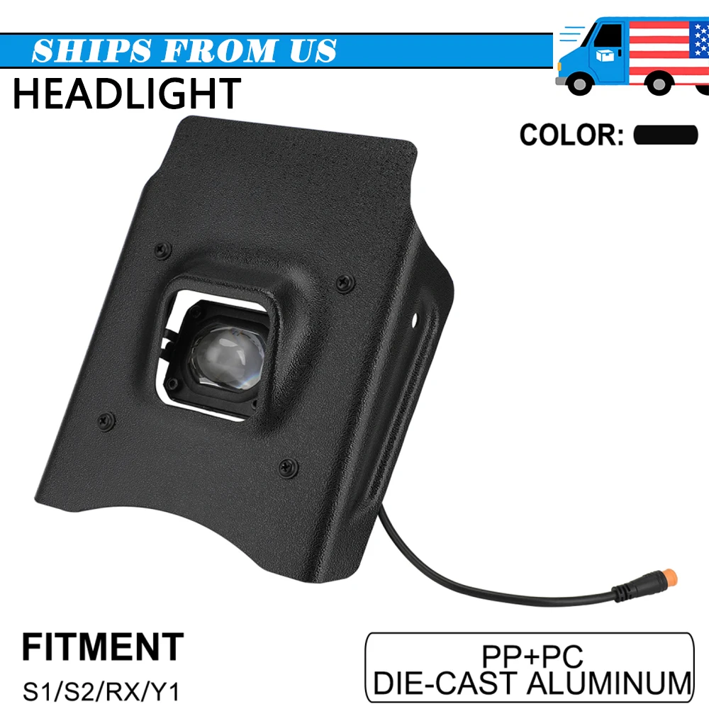 

Для Super 73 передняя фара фара ретро модифицированная для Super73 S1 S2 RX Y1 Dirt Motorbik черная дневная работа