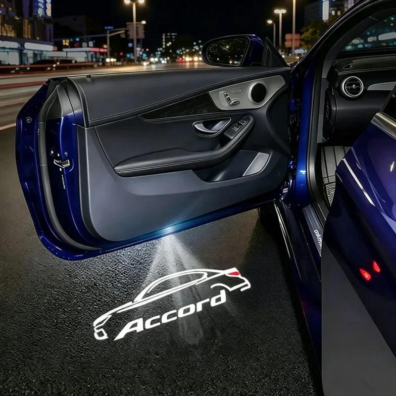 LED Car Door Welcome Light Ghost Shadow Courtesy Lamp Projector Accessories For Accord 9th 10th 2014-2022 2019 2020 2021