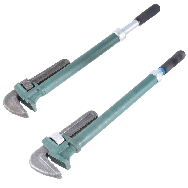 

18/24Inch Heavy Duty Straight Pipe Wrench, Adjustable Aluminum Plumber Wrench with Floating Hook Jaw and I-Beam Handle