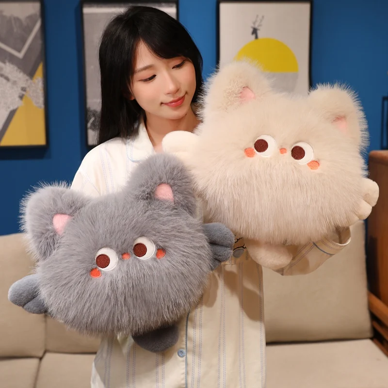 Nieuwe Grijze Kat Knuffels Kat Gevulde Poppen Zacht Kussen Knuffeldier Peluches Poppen Speelgoed Kerstcadeaus