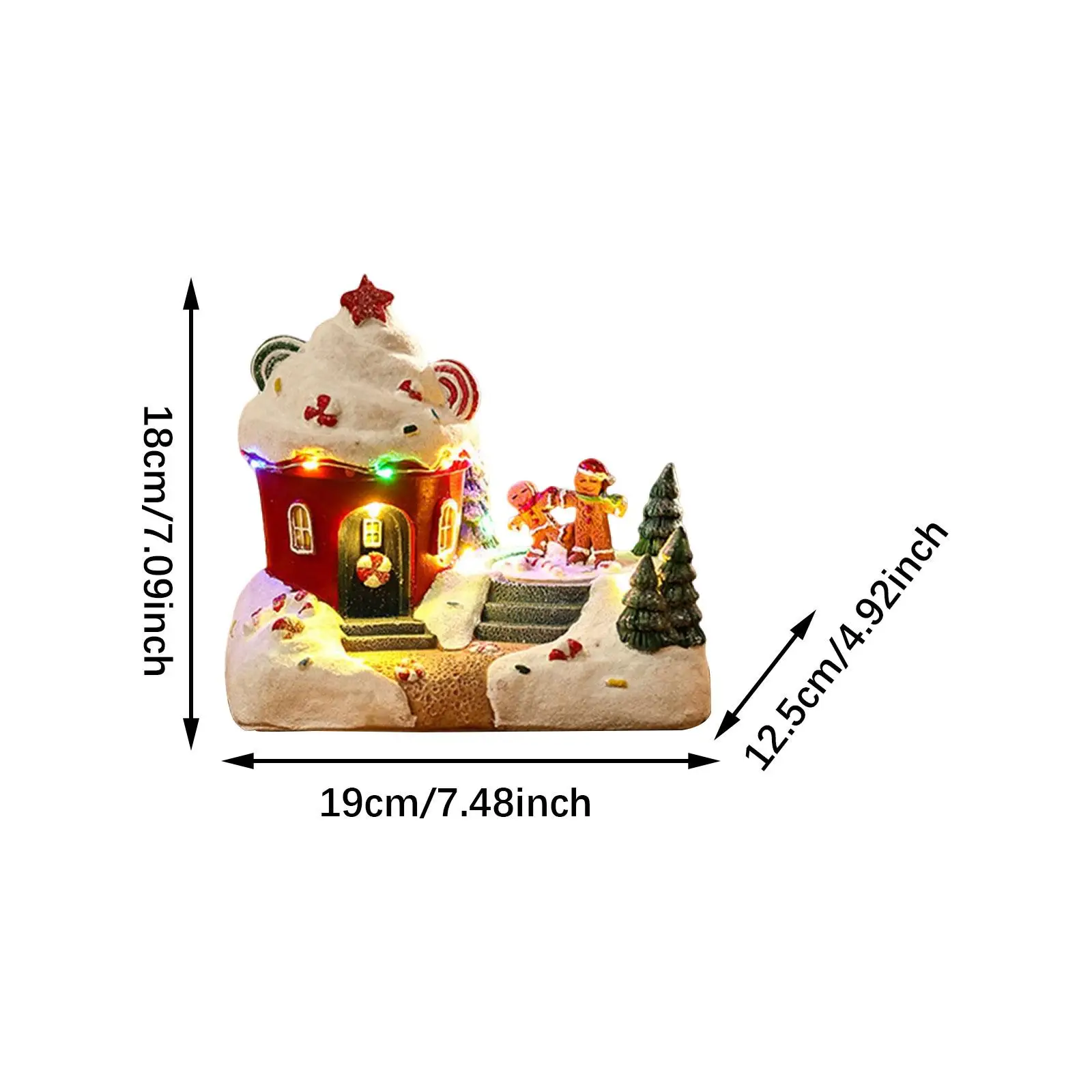 Christmas Village Figurines Musical Christmas Decoration for Living Room