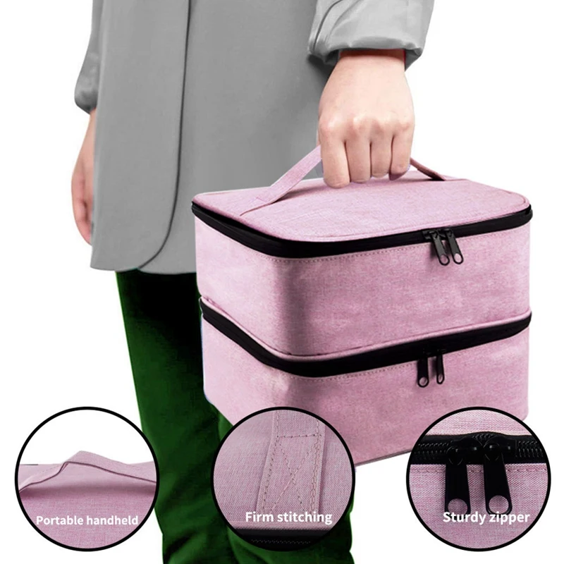 Sac de rangement portable pour vernis à ongles, support pour vernis à ongles, peut contenir 30 lampes HI et sèche-ongles