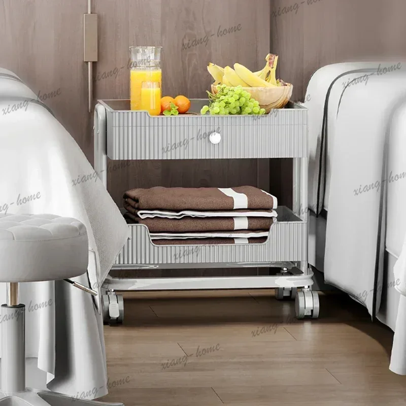 Factory Direct Japanese Style Nail Salon Trolley Barber Shop Originality Storable Trolley Multifunctional Modern Furniture Skjut