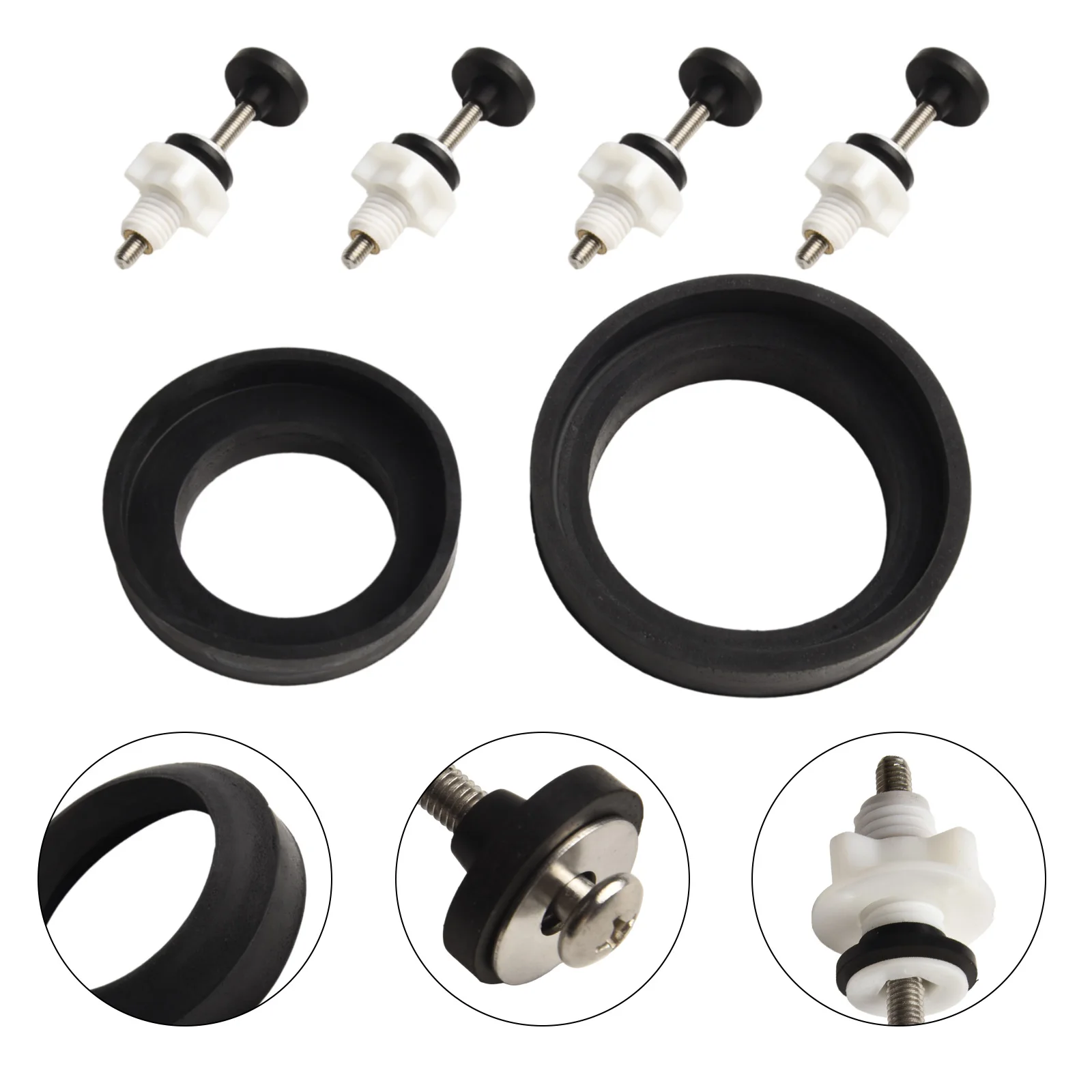 Stainless Steel Bolts Toilet Hinge Close Coupling Bolts and Nuts Prevent Water Tank Leakage Easy Installation Stainless
