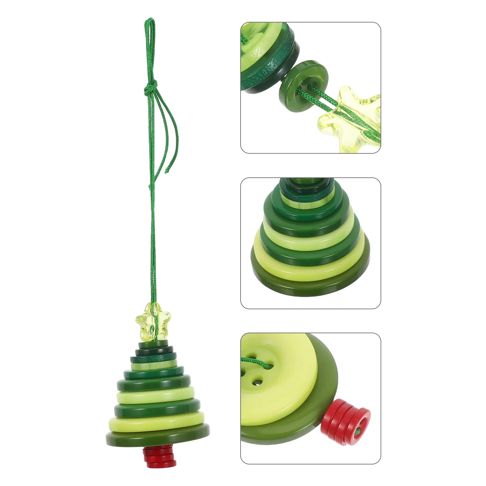 

1Set DIY Button Tree Decoration Classic Christmas Ornaments Handcrafted Hanging Set for Beginner Holiday Craft Project Reusable