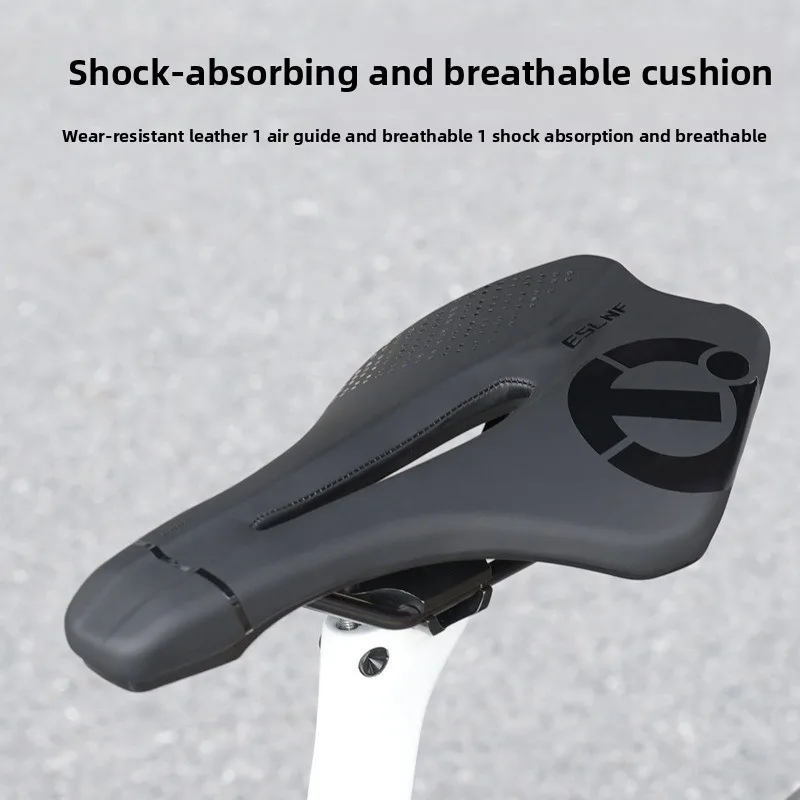 

Bicycle saddle PU waterproof mountain road bike anti-slip shock absorption hollow breathable cushion riding equipment