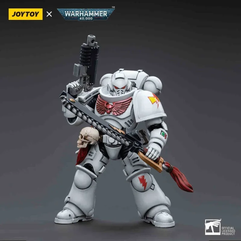 

JOYTOY Warhammer 40k 1/18 Action Figures White Scars Captain Kor'sarro Khan Assault Intercessor Combat Bike Anime Military Model