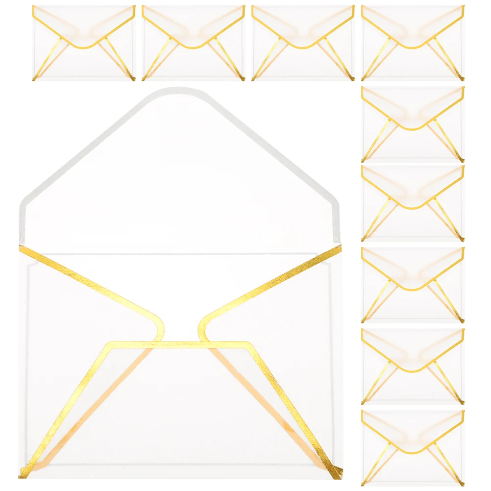 10 Pcs Vintage Envelope Decorative Envelopes Luxury Clear Wedding Translucent Letter Transparent Paper Office Invitation