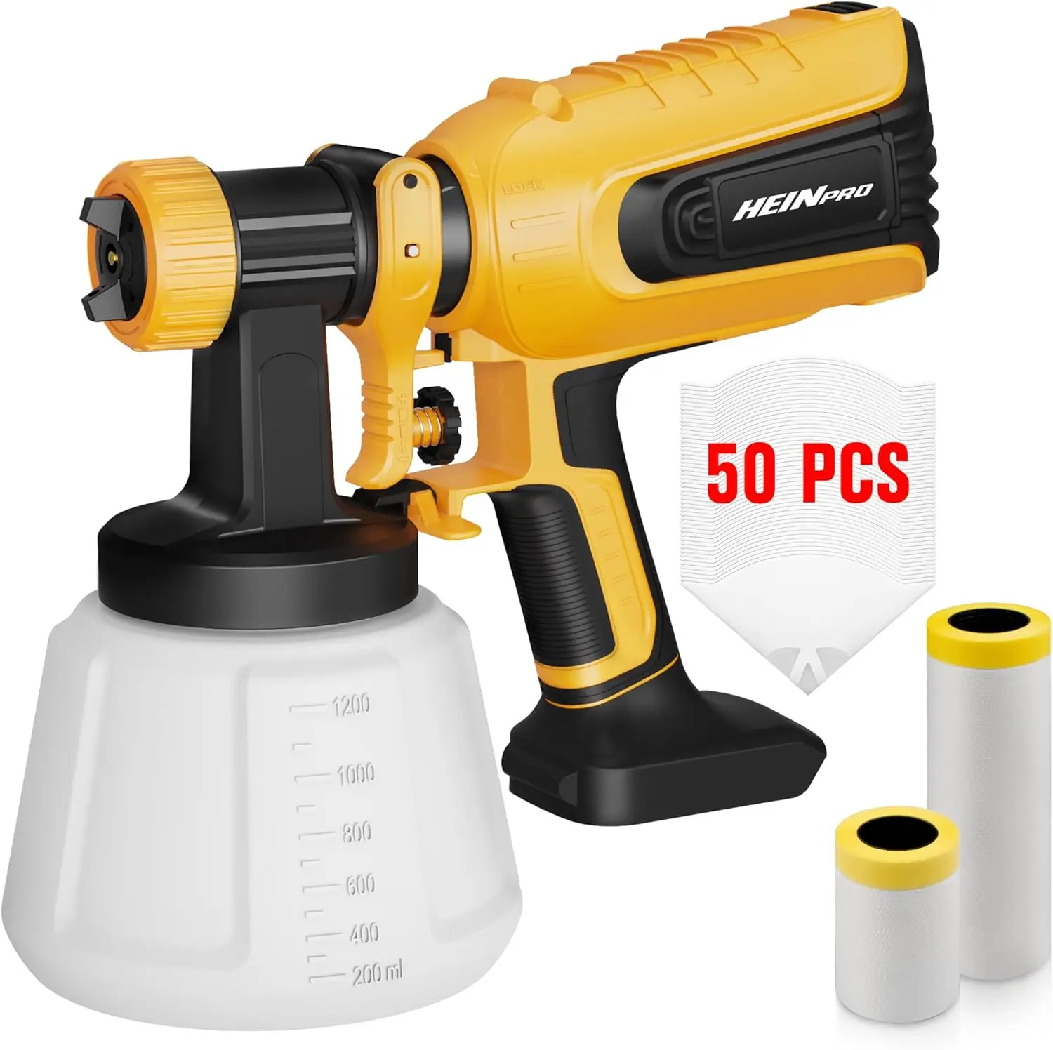 Cordless Paint Sprayer Compatible with Dewalt 20V Max Battery Brushless Paint Gun (No Battery), Electric Paint Sprayer for Furni