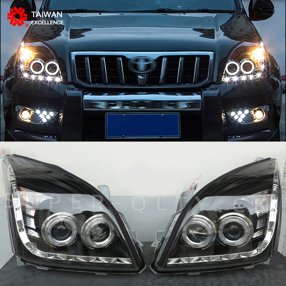 Eagle Eyes Car headlights for 2003-2009 LAND CRUISER PRADO,LED light suitable for the whole series,with daytime runninglight