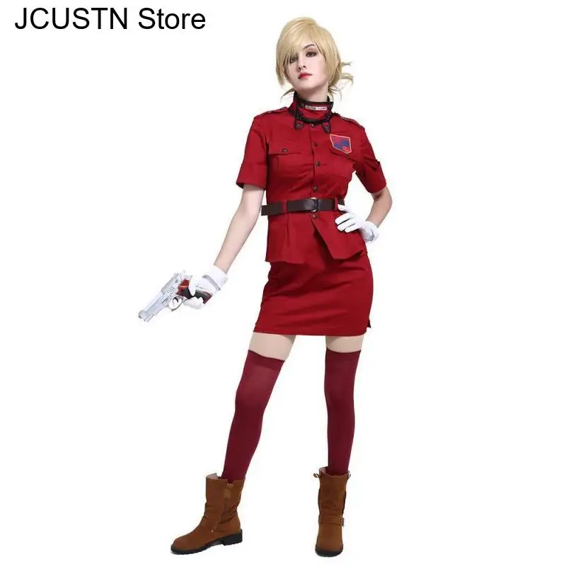 

Halloween New Anime Comic Hellsing Herushingu Seras Cosplay Costume Vampire Red Police Uniform Skirt Woman Sexy Carnival Suit