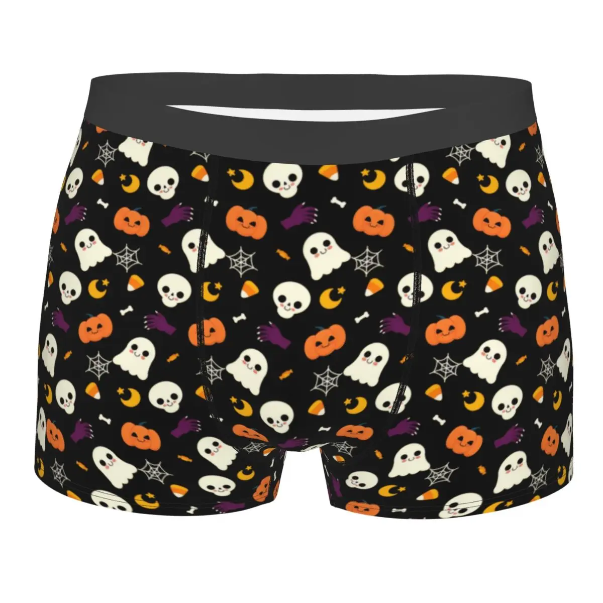 

Custom Fashion Halloween Ghosts Skull Ghosts Boxers Shorts Panties Male Underpants Breathable Briefs Underwear