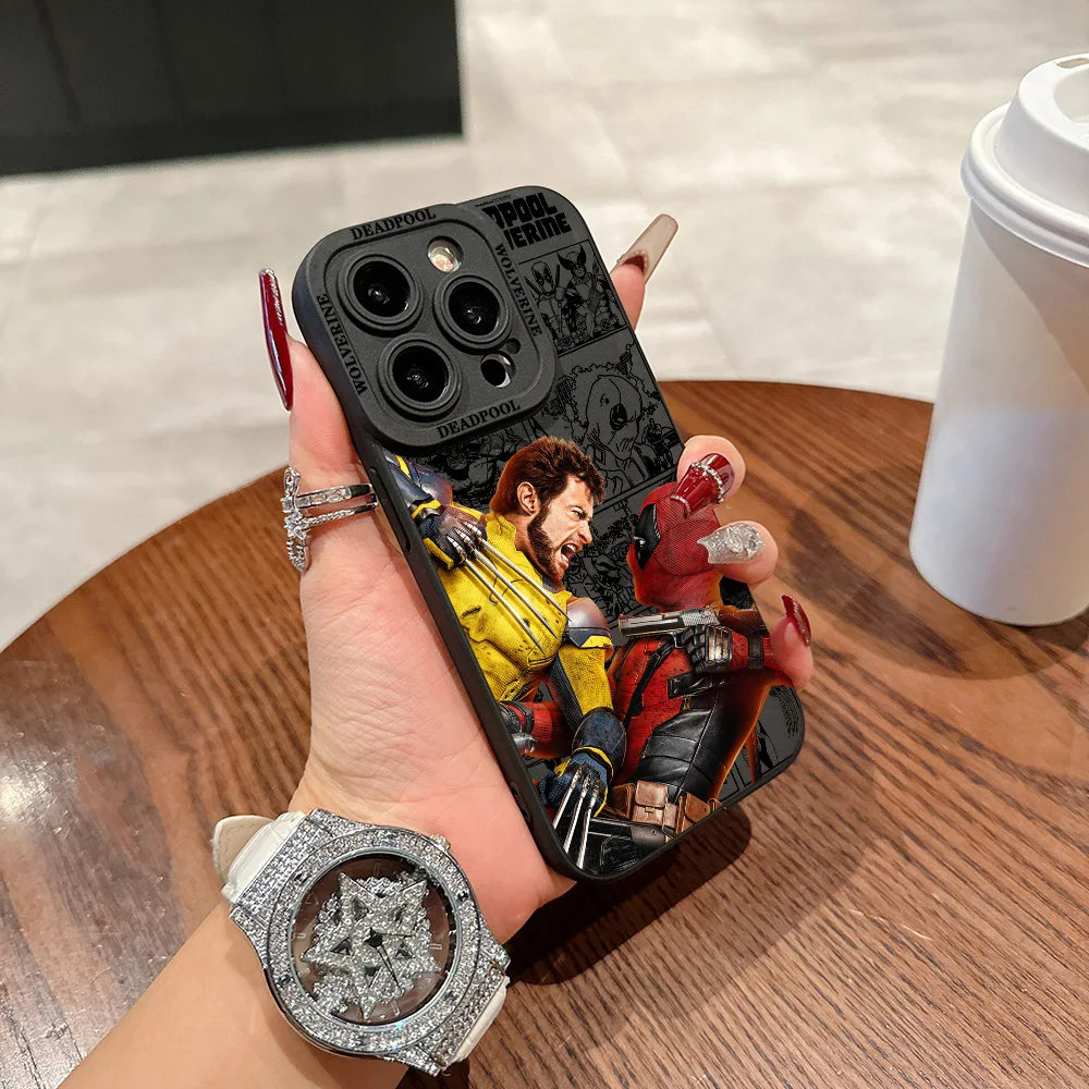 Silicone Back Pupil Full Screen Phone Case For Funny Deadpool & Wolverine Samsung Galaxy Note 10E 20 FE 21 22 Plus Ultra 5G M31