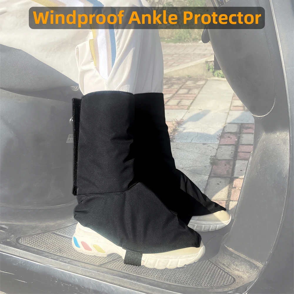 

Windproof Ankle Protector Waterproof Motorcycle Riding Outdoor Skiing Cold-proof Foot Covers Winter Warm Leg Covers Equipment Fe