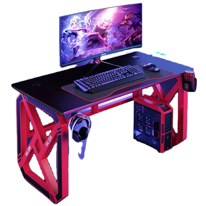 

Esports Table Desktop Game Computer Desk Home Desktop Seat Internet Cafe Full Gaming Desk and Chair Set One Table