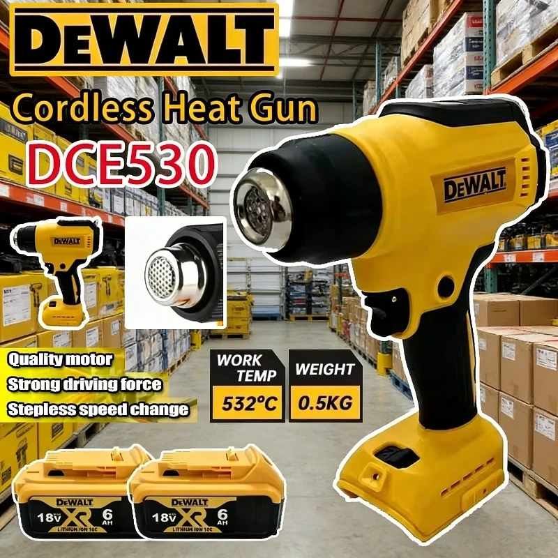 

DEWALT 300W DCE530 Cordless Heat Gun High Power Thermal Blower for Welding And Heat Shrink Wrapping Compatible Tool