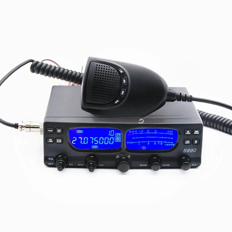 Car Mounted Mobile Radio Intercom S890 AI Noise Reduction CB AM FM SSB LSB USB PA 27Mhz