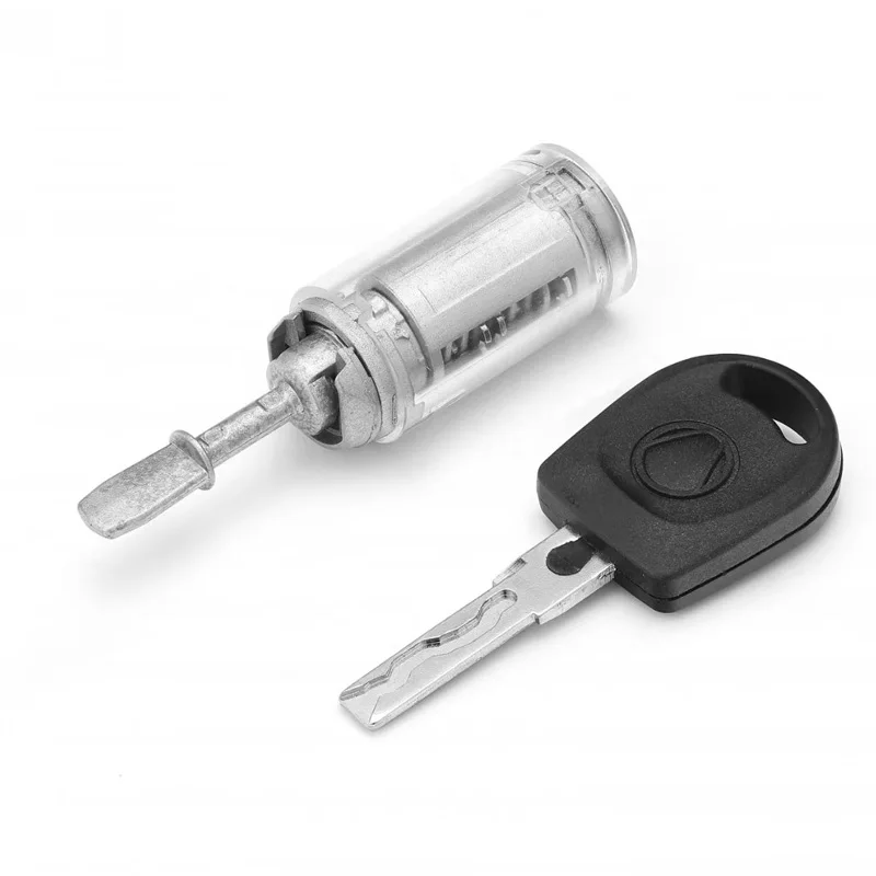 1Pcs Excellent Quality Transparent Visible Cutaway Clear HU66 Car Practice Lock Cylinder Auto Tools for V(W)