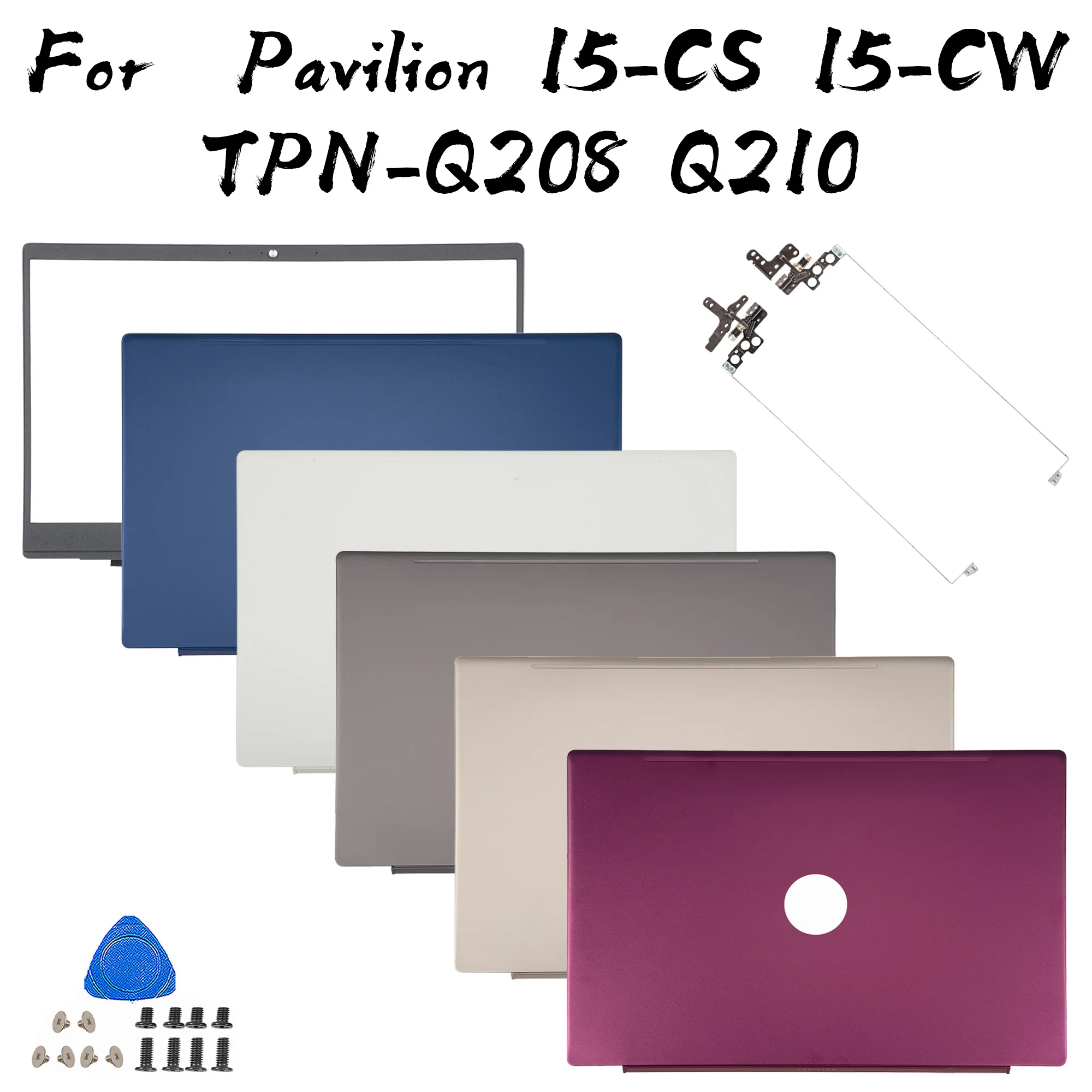 

Новинка для ноутбука HP Pavilion 15-CS 15-CW TPN-Q208 Q21, задняя крышка ЖК-дисплея, петли, передняя панель, верхняя крышка, верхний корпус, цвет серый, золотой