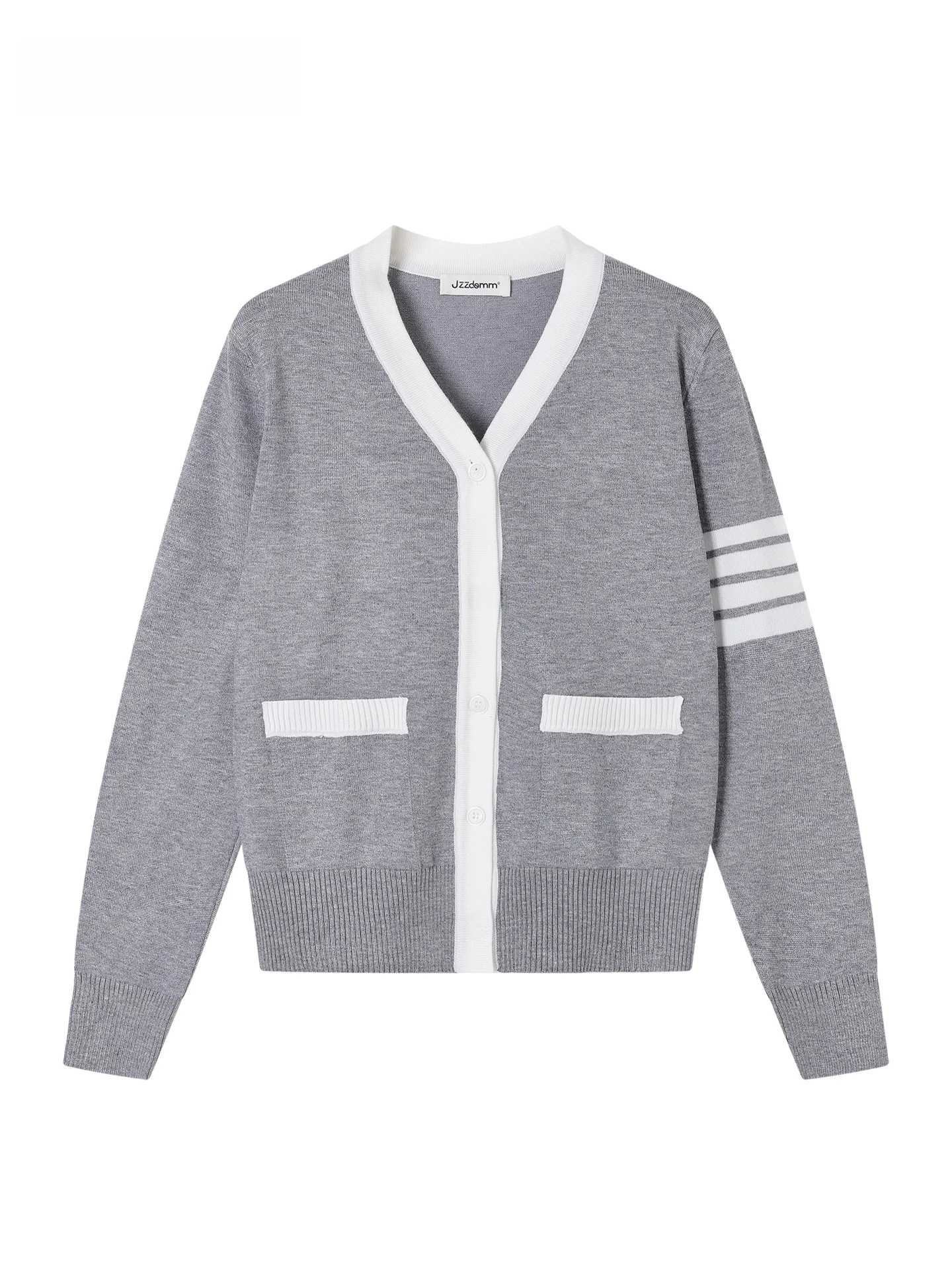 

JZZDEMM College Sle V-Ne открытый кардиган женский вязаный свитер пальто цвет Blo Stri мягкий длинный свек зимняя мода