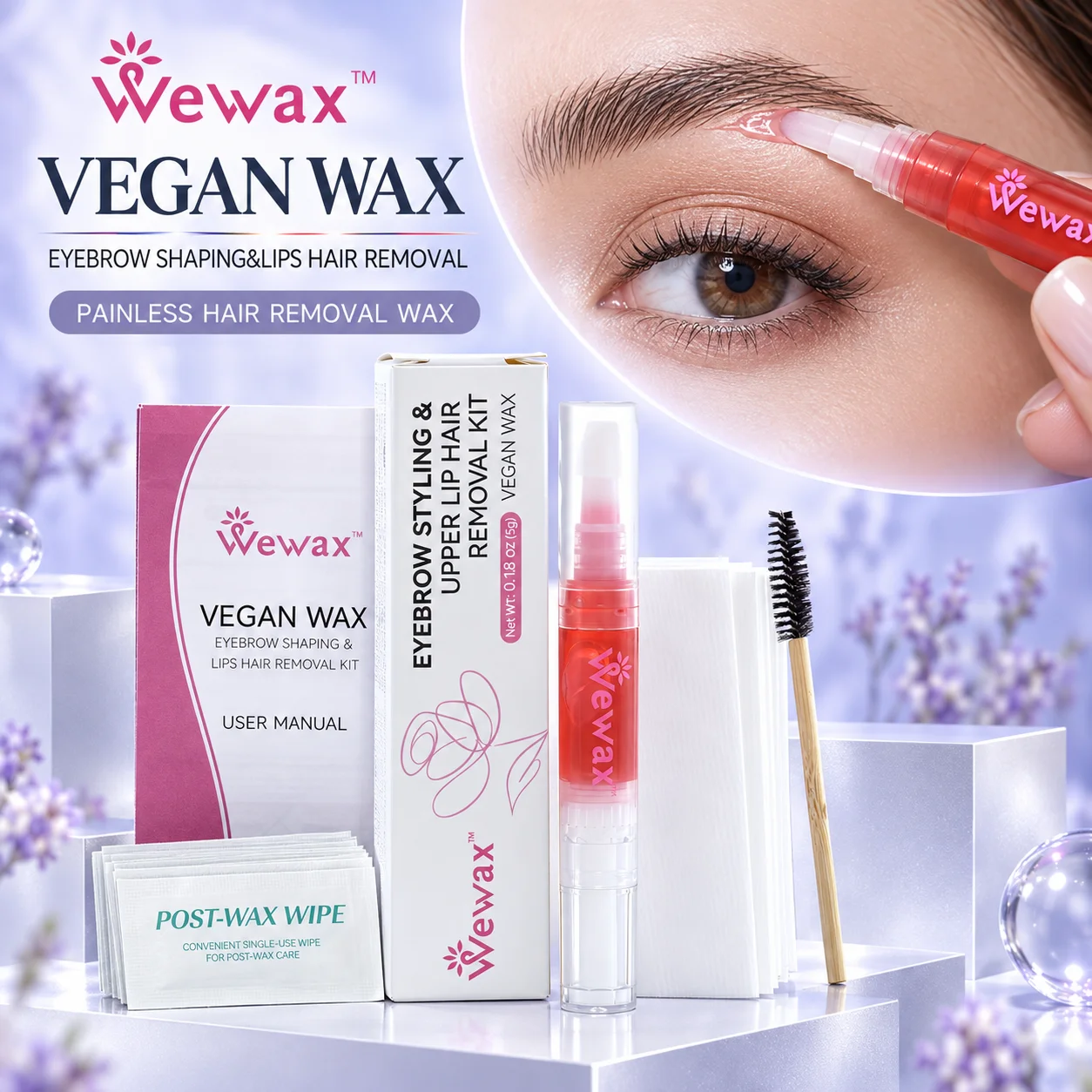 Women Accessories Combo Gift - Kit di cera depilatoria WEWAX per